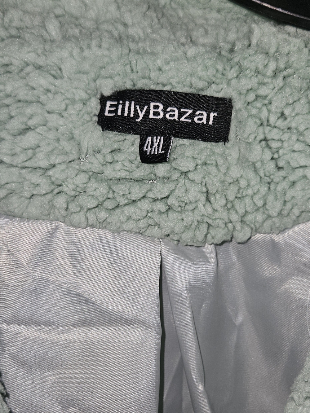 EllyBazar Mint Green Double-Breasted Teddy Jacket - Picture 2 of 3